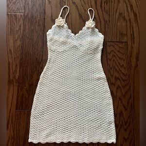 White Fox Crochet Cover Up Size S/M